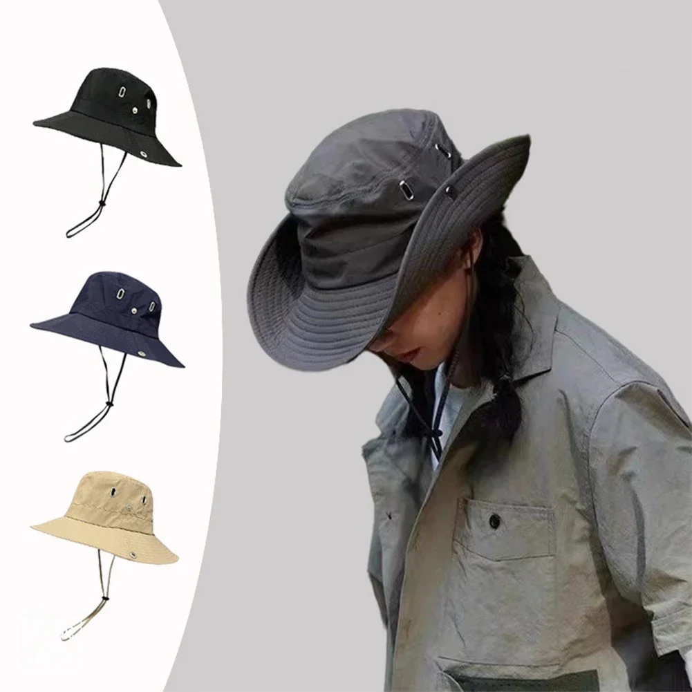 Шляпа от солнца для мужчин и женщин уличная рыболовная Кепка с широкими полями