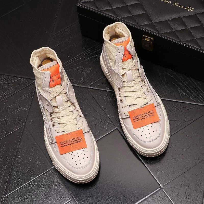

High quality High top shoes Men's new breathable casual in spring and autumn 2023 Fashion denim cloth Youth short boots