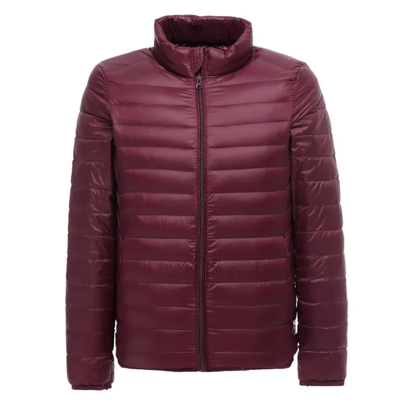 Lightweight Water-Resistant Packable Puffer 2021 New Arrivals Autumn Winter Male Fashion Stand Collar Down Coats