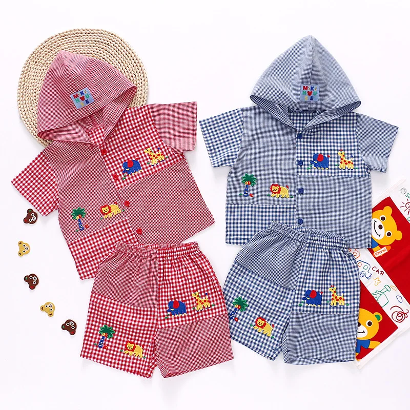 

Детские костюмы 2022, летние шорты с вышивкой в виде японских мультяшных вишневых букв для мальчиков и девочек, повседневные брюки, пятиконеч...