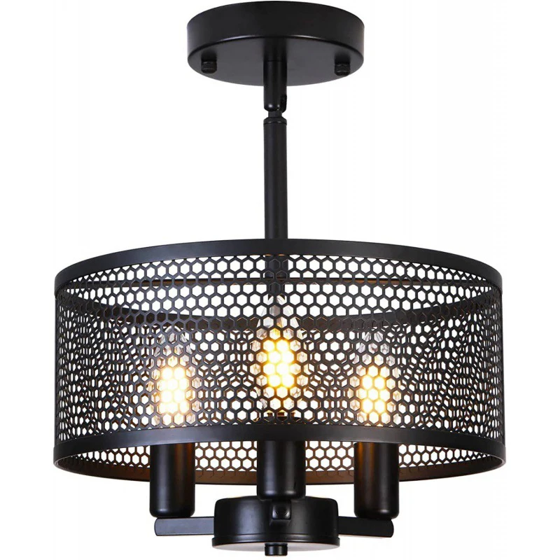 

Bedroom Courtyard Restaurant Chandelier Bar Farmhouse Hallway Corridor Iron Lampshade Pendant Lamp Ceiling Light