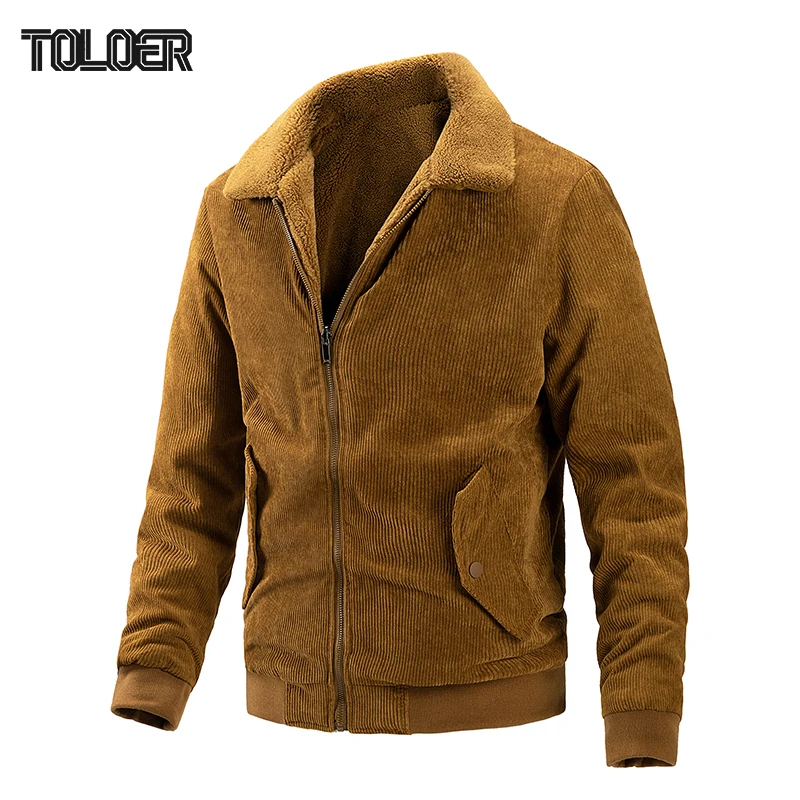 

Men Casual Warm Jacket Reversible Corduroy Fashion Quality Solid Autumn Winter Outerwear Men's Coats Jackets Male Top Clothing