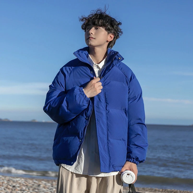 Down Jacket Cotton-padded Clothes Men's Winter Thickened Cotton-Padded Ciboy Bread Casual 2023 New Trend Out...