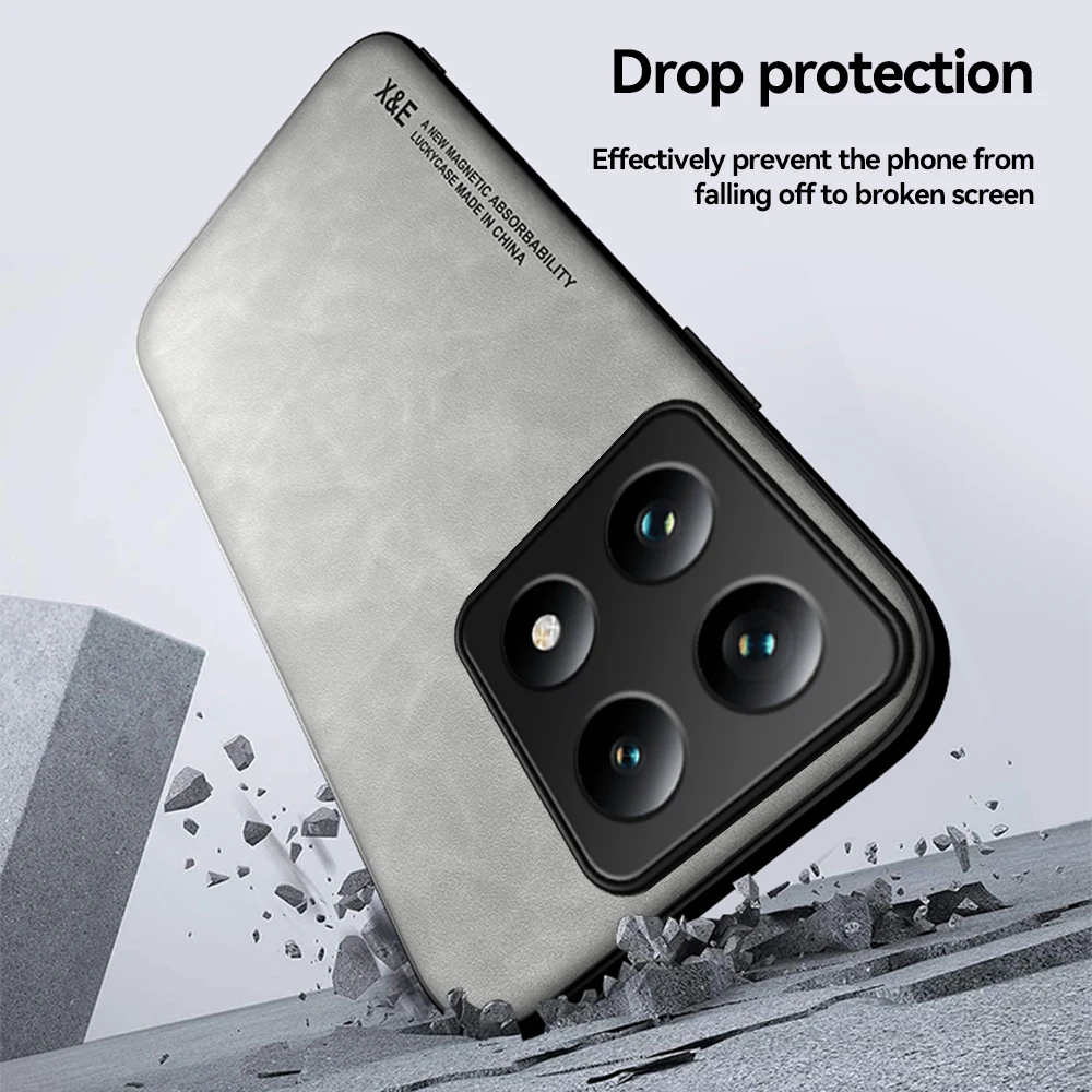 Роскошный Магнитный кожаный чехол для Xiaomi 14 T Pro телефона Xiaomi14T Xiomi Mi14T T14 14TPro мягкая