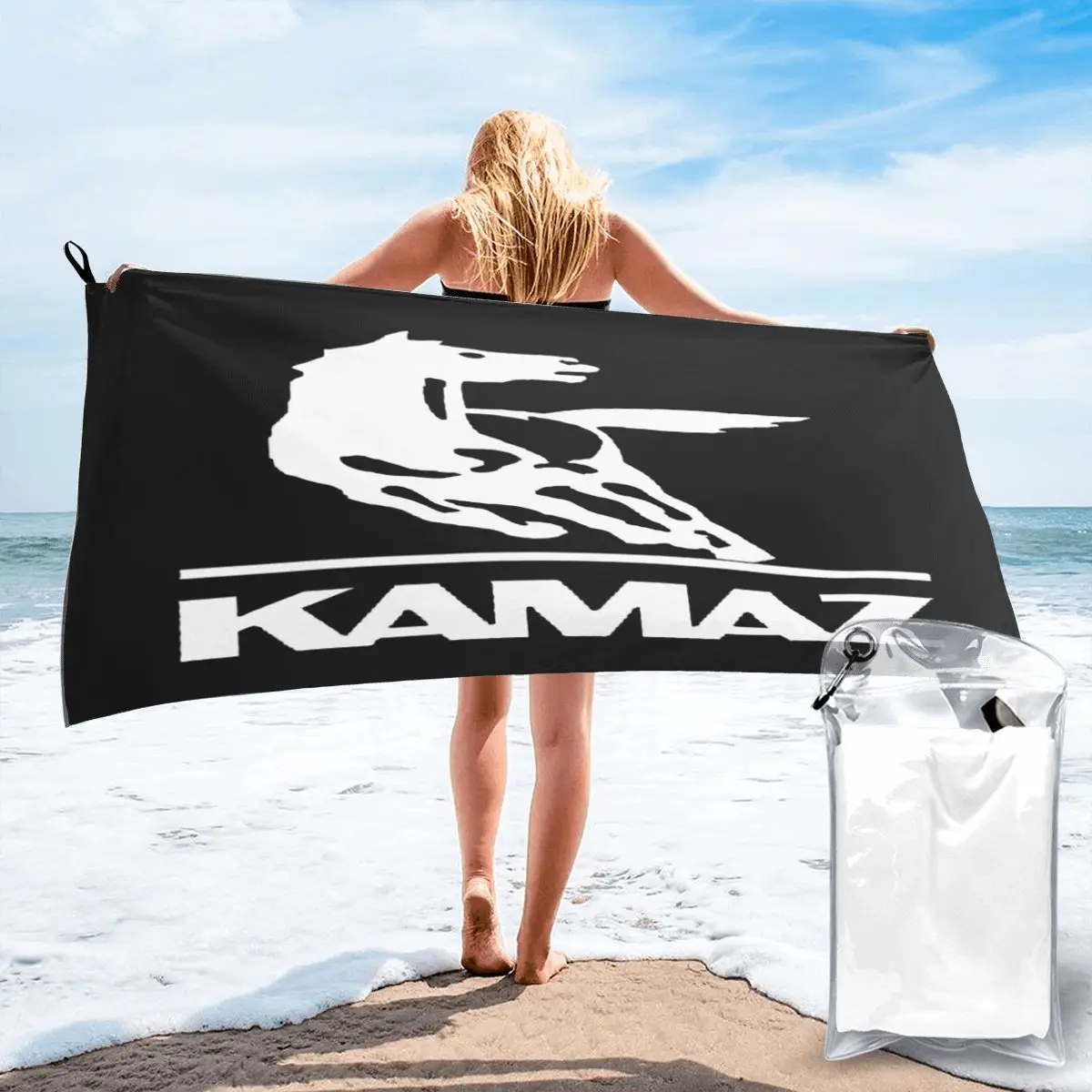 Новое модное банное полотенце Kamaz из полихлопка с логотипом для лица пляжное