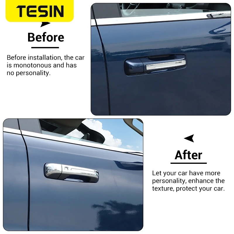 TESIN Наружная ручка двери автомобиля декоративная крышка защитная оболочка