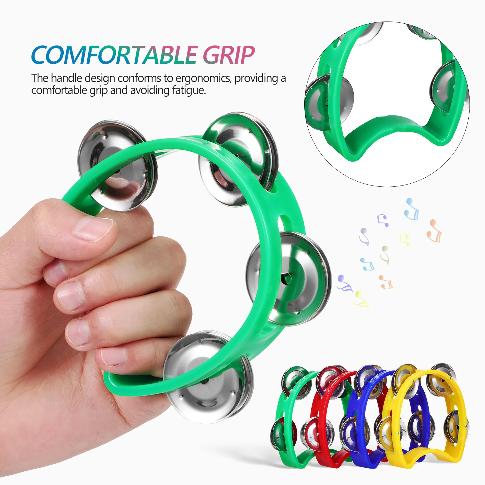 

16 Pcs Tambourine Drum Hand Percussion Toys Musical Instrument Professional Noise Makers Metal Child Adult