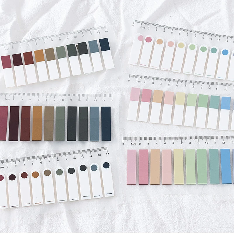 

200 Sheets Flags Tabs Neon Page Markers Paper Index Bookmark Sticky Notes Student Office Supplies Stationery