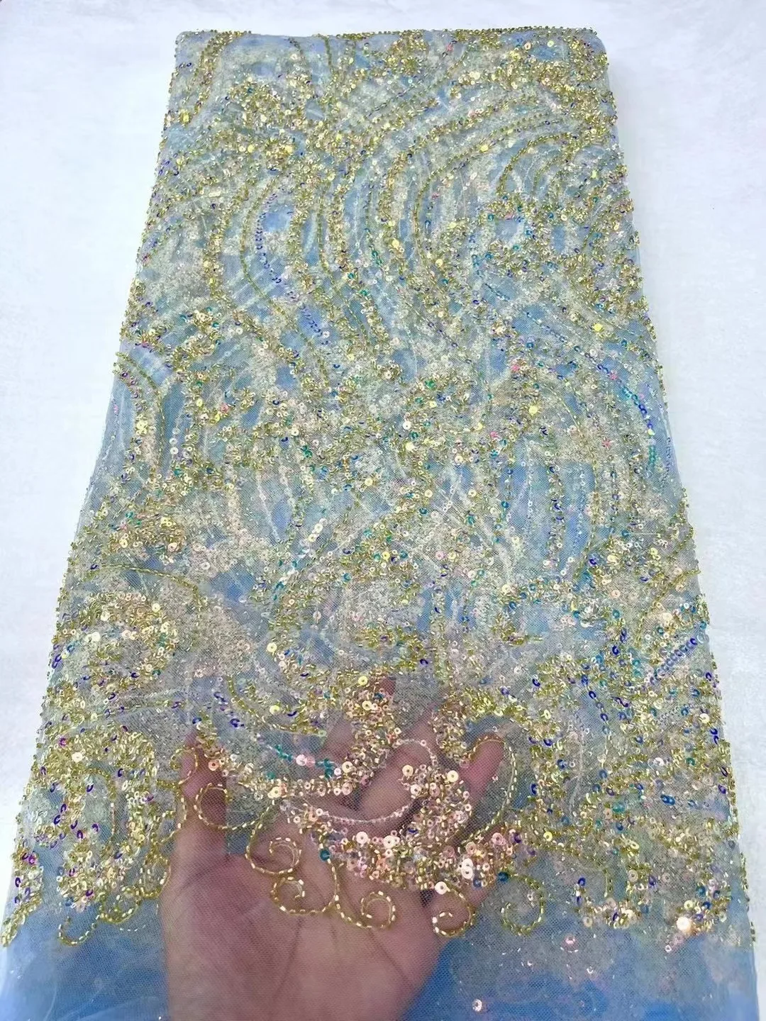 2024 новейшая африканская кружевная ткань с бисером роскошная вышивка французская