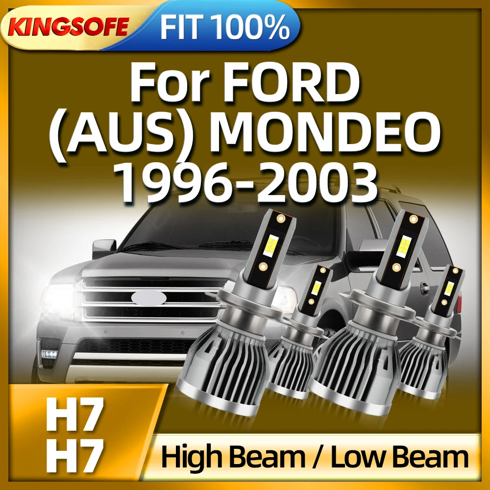 

Лампы для передних фар KINGSOFE 110W H7, 1996 лм, автомобильные фары для FORD (AUS) MONDEO 1997 1998 1999 2000 2001 2002 2003