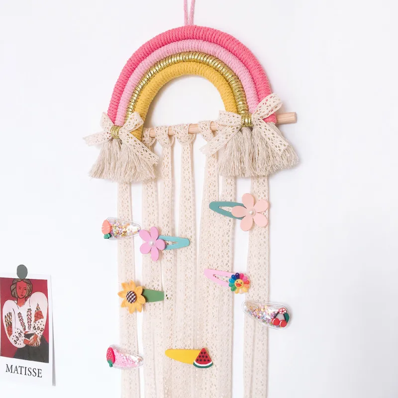 Bow Holder For Baby Girls Hair Bows Clips Storage Rack Hanging Wall Hairpin Organizer Children Hair Accessories Display Stand