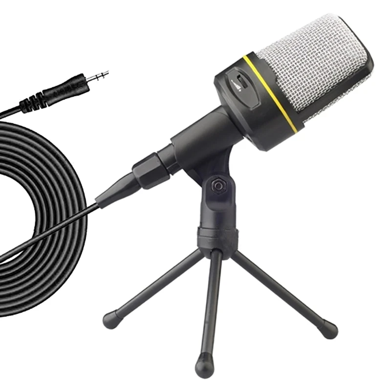 

SF-920 Professional Condenser Microphone 3.5mm Corded Studio Capacitive Mic with Tripod Stand for PC Desktop Drop Shipping