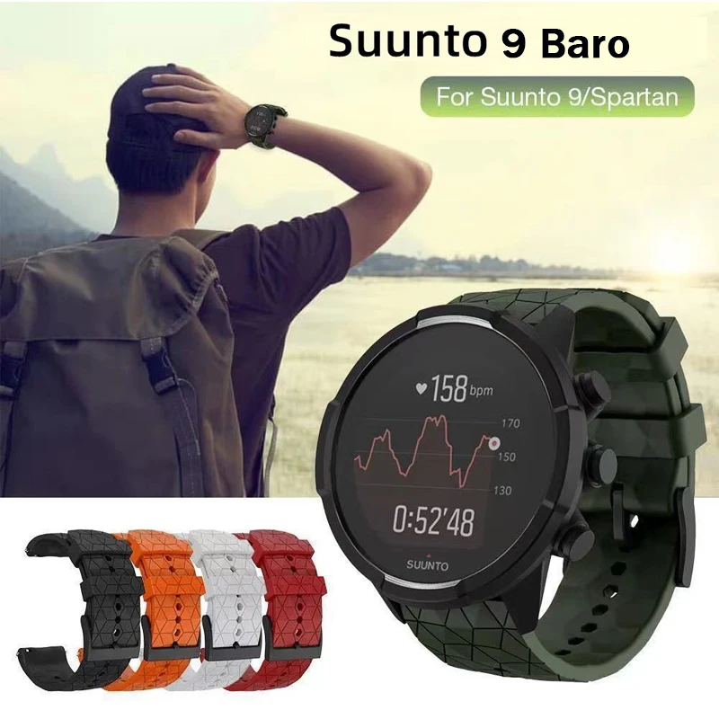 

24mm Silicone Waterproof Watch Strap For Suunto 9Spartan Sport Belt Wristbands Suunto 9baro Smart Watchband Replacement Bracelet