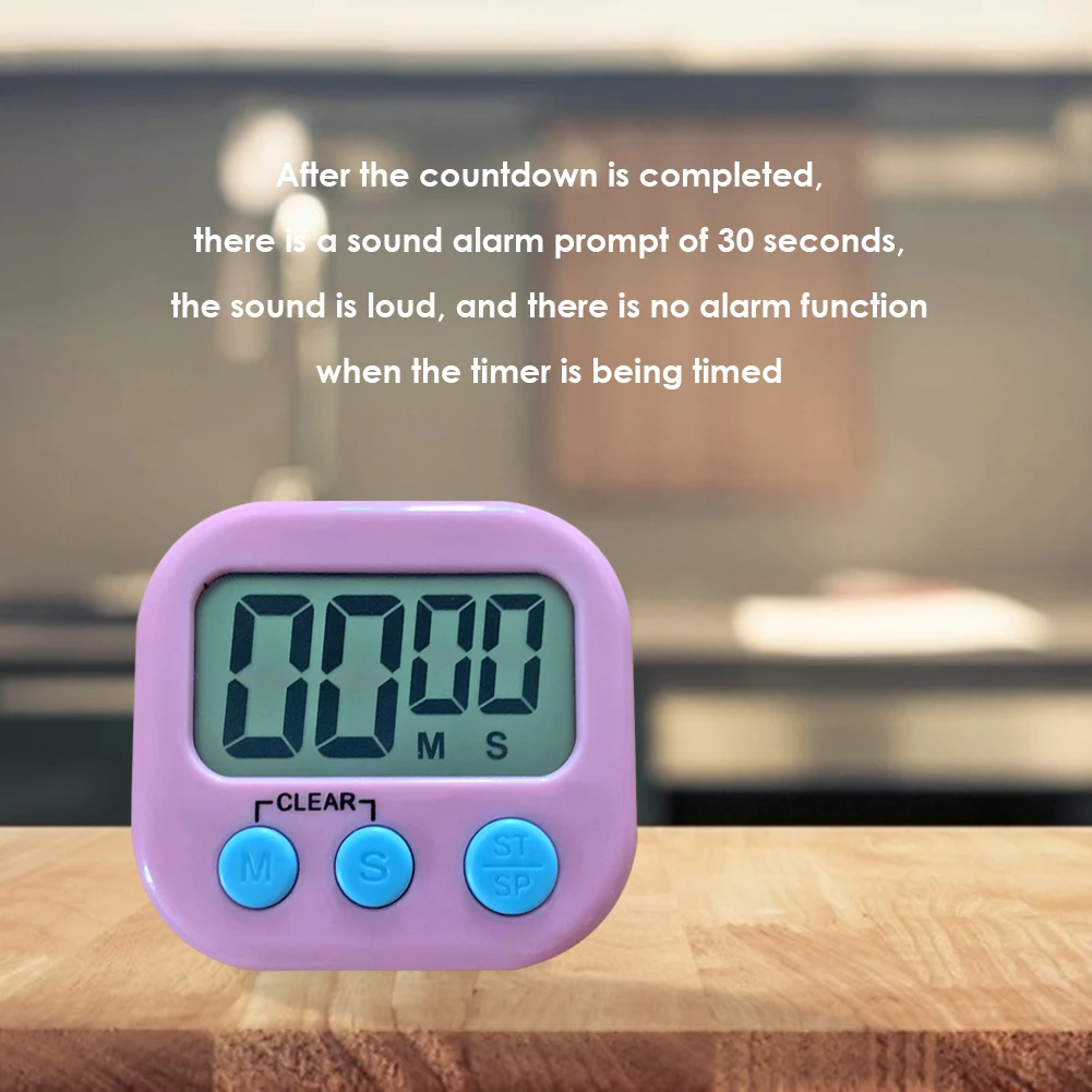 kitchen electronic timer lcd digital display screen timer magnetic cooking table countdown alarm clock stopwatch with stand free global shipping