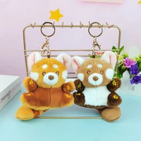 cute procyon lotor plush keychain schoolbag backpack accessory pendant mobile phone pendants toys christmas gifts for children