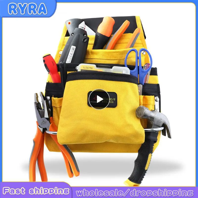 

Oxford Storage Bag Light Electrician Tool Bag Abrasion Resistant Multifunctional Tool Bag Tool Clip Organizer Waist Welt Pocket
