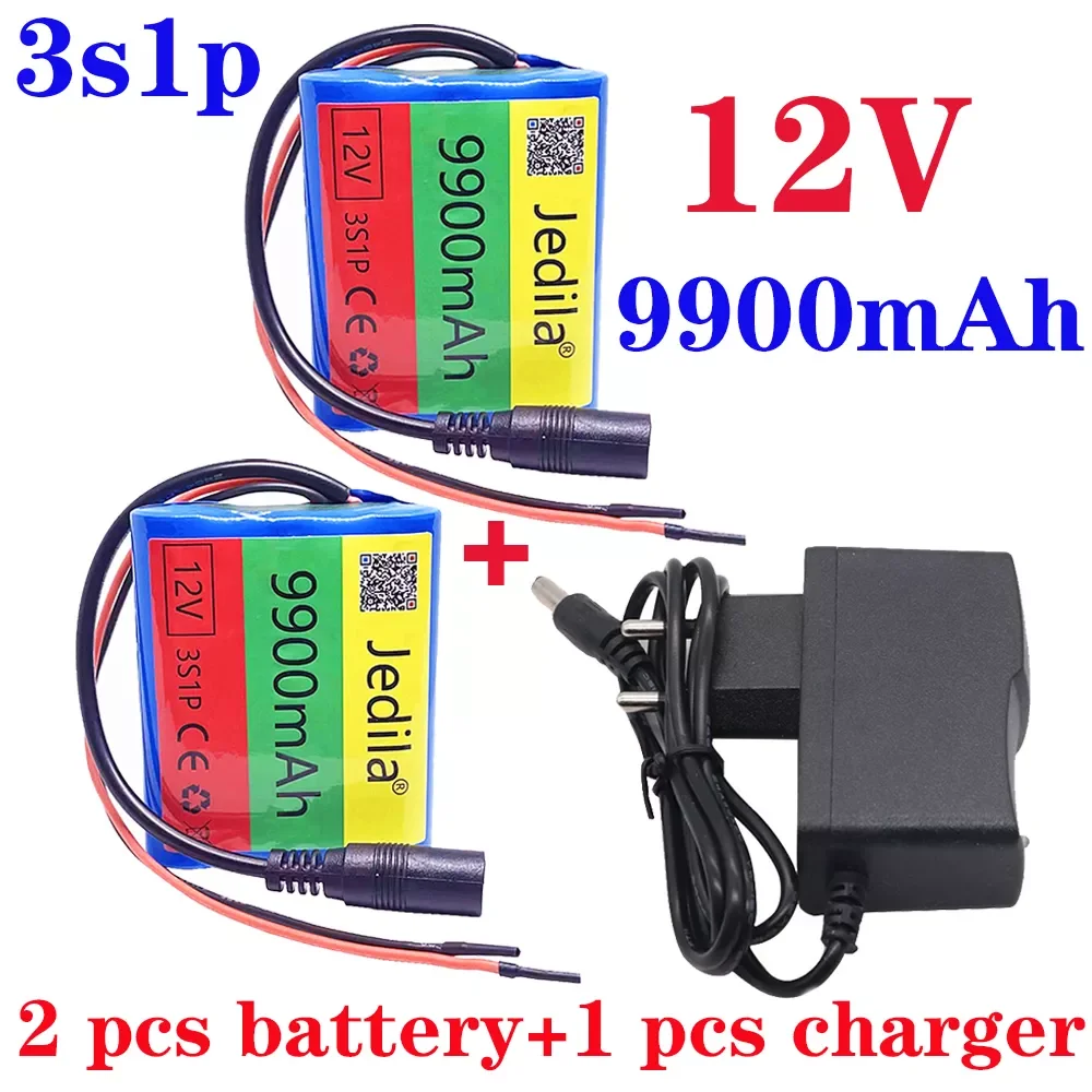 

NEW2023 100% brand new 12 V 9900 MAH 3s1p lithium battery 18650 lithium battery pack protection board + 12.6V charger