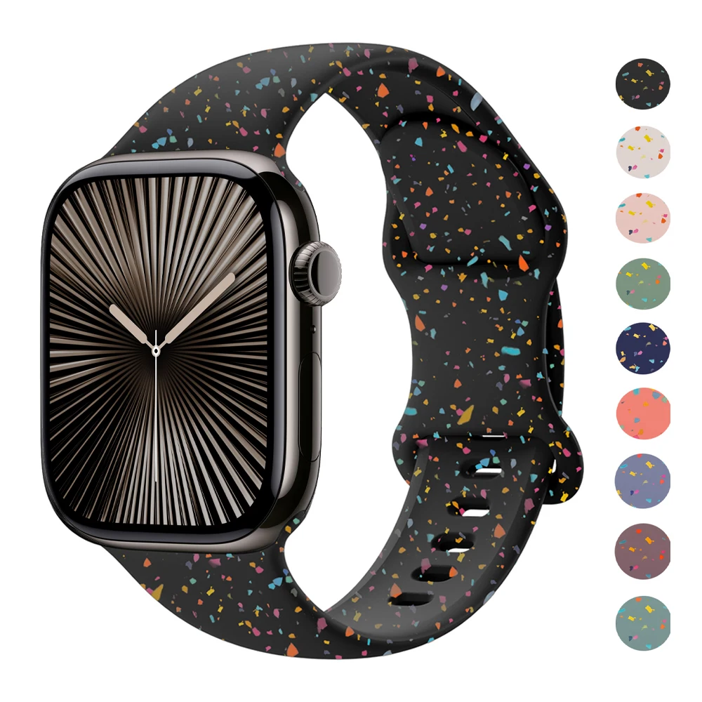 Фото Ремешок для Apple Watch 45 мм, 41 мм, 44 мм, 49 мм, 40 мм, 42 мм, 46 мм, спортивный силиконовый браслет, ремешок для Series 9, 8, 7, 6, 5, 3, 4, 10, 11, SE, Ultra. №1