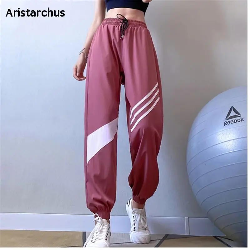 

Gray Sports Pants for Women Spring and Autumn 2022 New Harajuku Style Slimming Versatile Casual Loose Ankle-tied Sweatpants Ins
