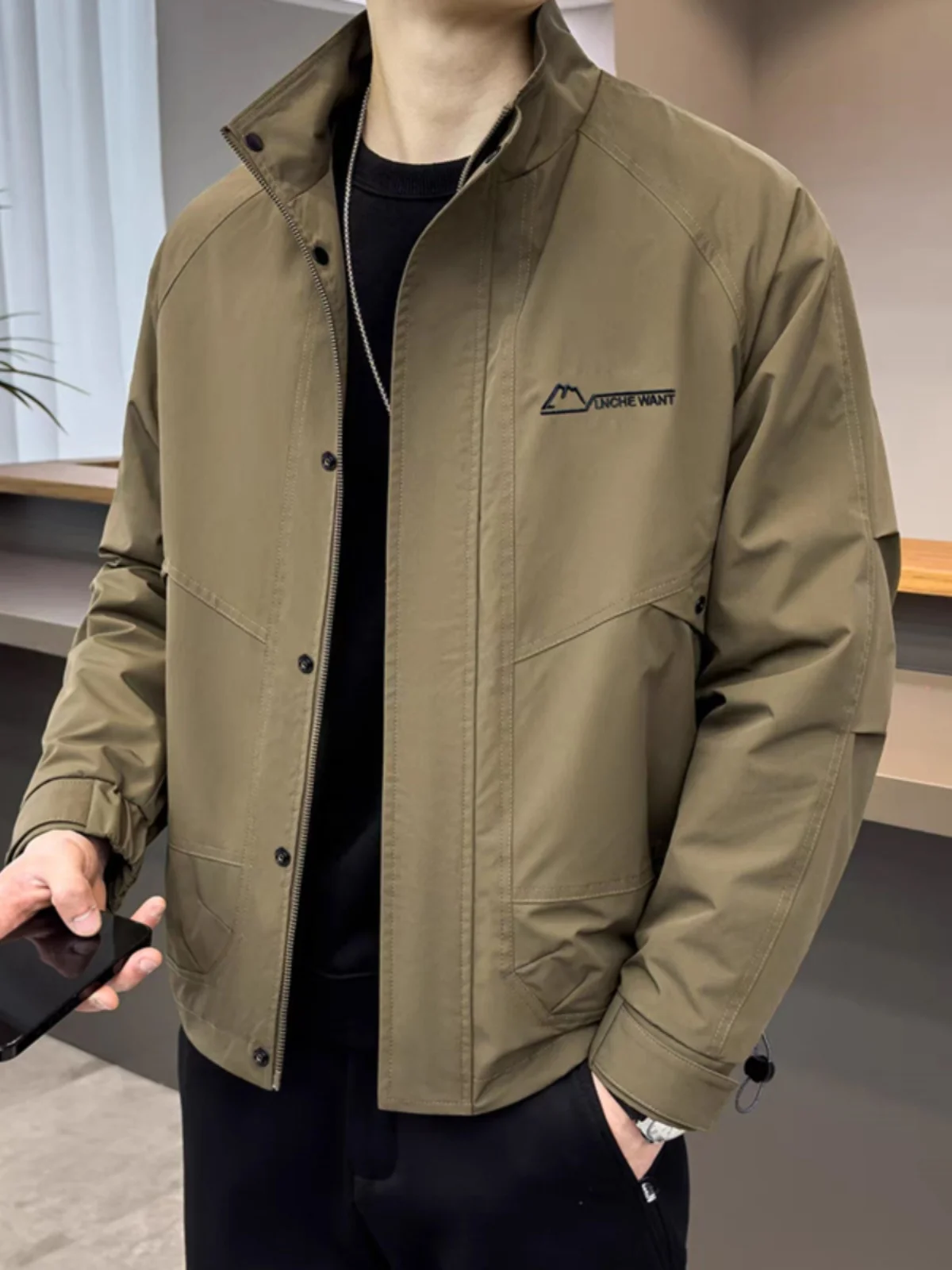 Мужская куртка весенне-осенняя универсальная одежда модная красивая