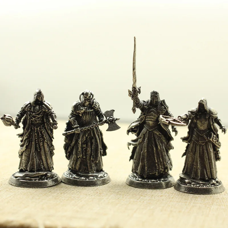 

Модели солдат среднего возраста легиона Wraith, игрушечные фигурки, миниатюры, металлические Медные мужские подарки, настольные украшения, по...
