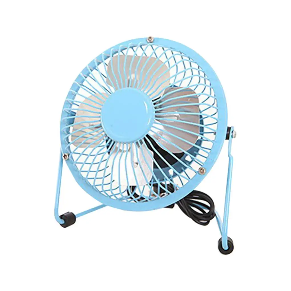 

4 Inch Metal USB Fan 360 Degree Adjustable Mute Multi-Functional Table Mini Rotatable Personal Cooler for Office Use