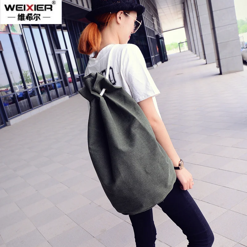 

Backpack for Men 2021 Original Design Canvas Drawstring Bag Unisex Backpack Canvas Shoulder Bags mochila feminina Shopper bolsas