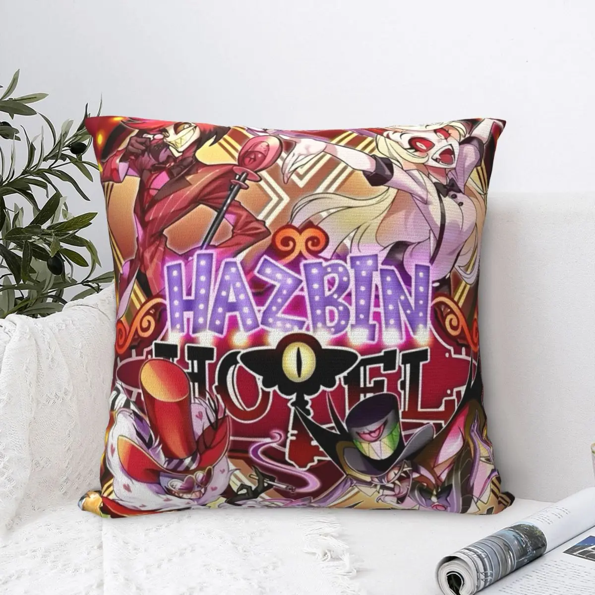 Музыкальная наволочка H-HazbinHotels подушки для дивана комедийная драма креативная