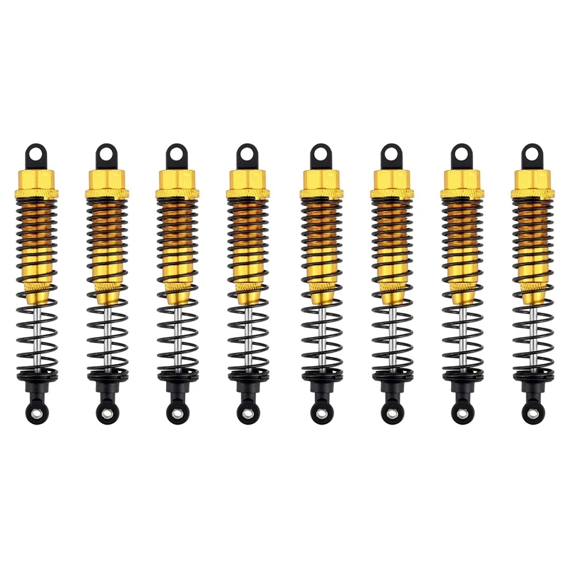 

8PCS Shock Absorber 108Mm Aluminum Alloy,Front Rear Assembled Spring Damper Suspension For 1/10 HSP RC Cars-Yellow