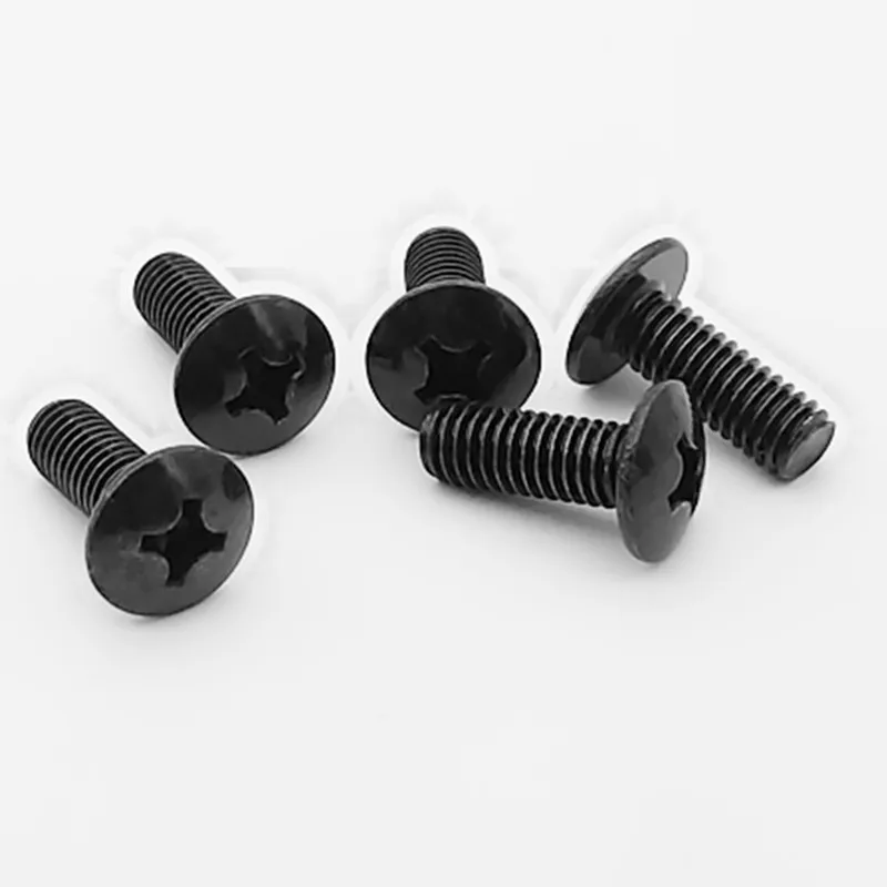 

5-50pcs M3 M4 M5 M6 black stainless steel Phillips Truss Head Large Flat Round Cross Screw Bolt L=4-30mm