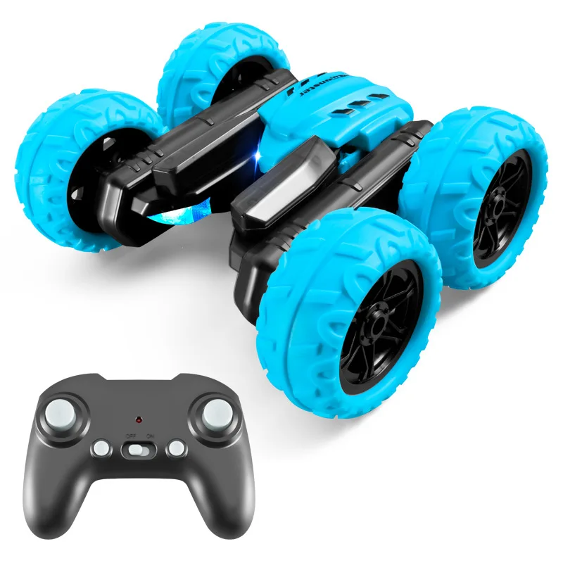 

New Cool Boys Mini Stunt Car Wireless Remote Control Double-sided 360 Rotation 2.4g Rollover Model Children's Toys Special Gifts