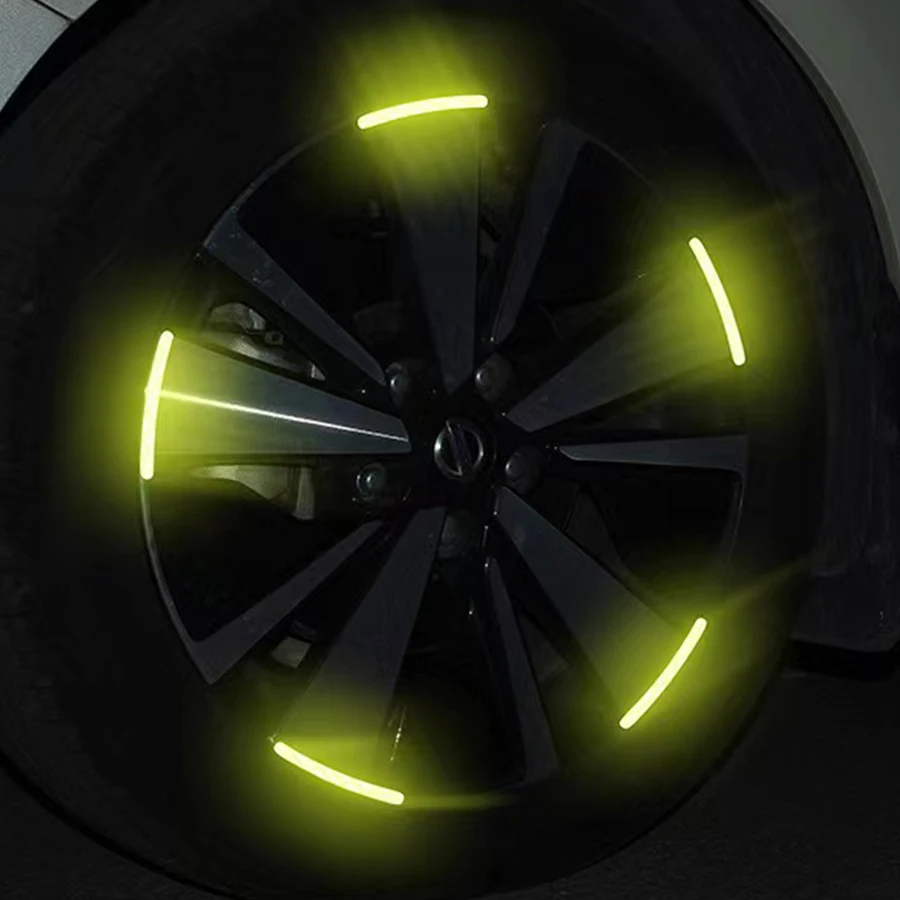 

Motorcycle Wheel Tire Stickers Car Reflective Rim Tape Motorbike Bicycle Auto Decals Universal For Nissan Almera Qashqai Patrol
