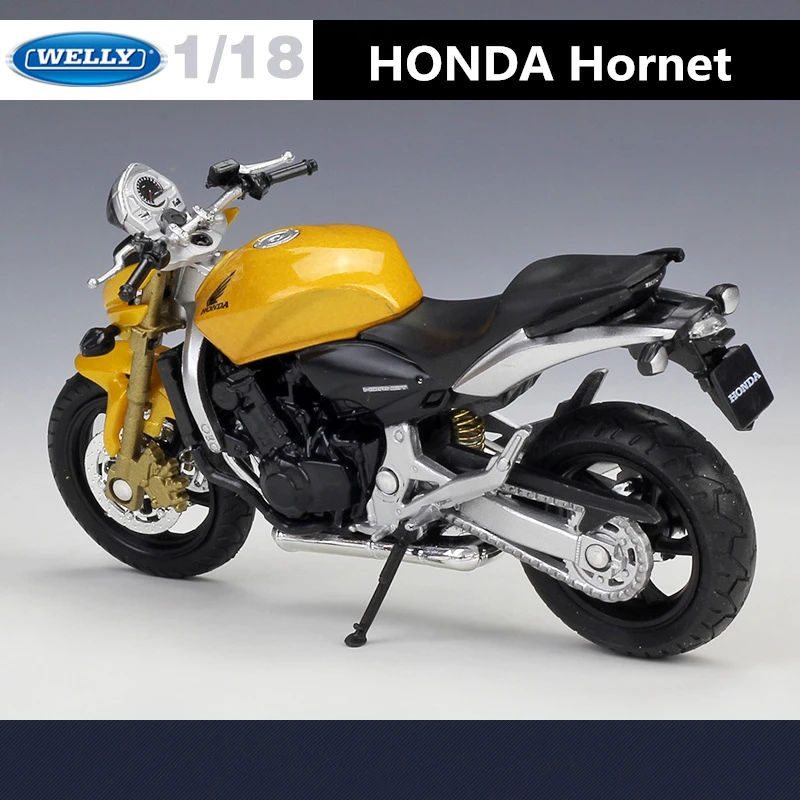 Модель спортивного мотоцикла Welly 1:18 HONDA Hornet из сплава модель литая металлическая