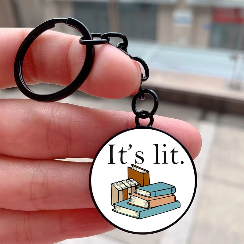 

Fashion Read more book It's lit Keychain Cool Motorcycle Car Backpack Chaveiro Keychain Friend’s Keyring Gifts Accessories