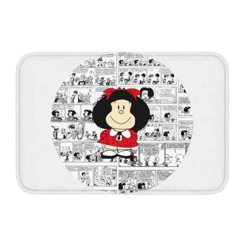 

Коврик Mafalda из мультфильма Quino Comics для входной двери, коврик для входной двери, комнатный коврик для ванной, кухни, коврик для туалета