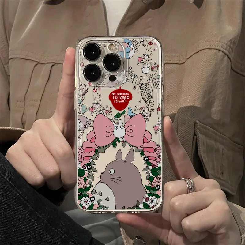Cute cartoon Clear Case For Samsung A73 A72 A71 A55 A52 A51 A50 A35 A33 A32 A31 A30 A24 A23 A22 A13 A12 A05 5G T-T-Totoros Cover