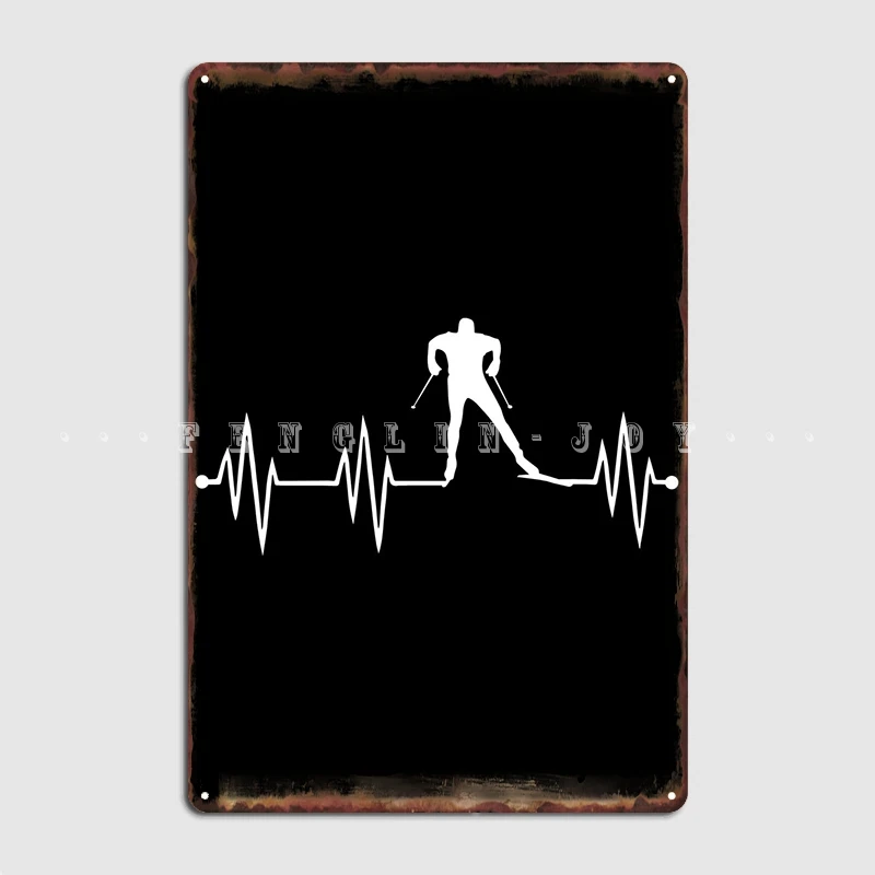 

Плакат с изображением сердцебиения для пересеченной местности, металлический плакат для создания настенной пещеры, плакат с изображением ...