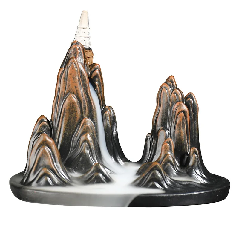 

Красивый орнамент водопад благовония горелки с рефлюксом держатель для благовоний для стержней дзен Ретро курильщик успокаивающее украше...