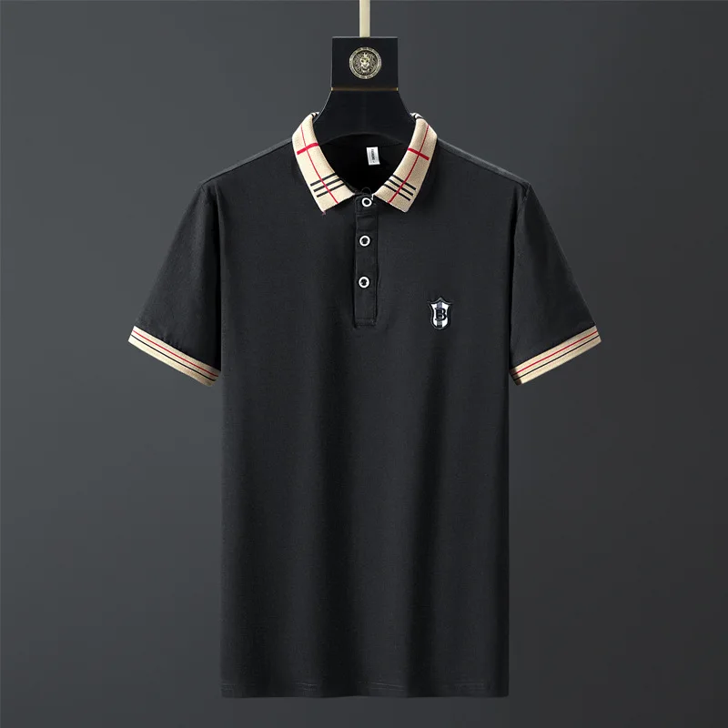 

100% Cotton Breathable Brand Polo Shirts Men's Clothing Summer Tops Short Sleeve Casual Cotton Luxury Quality Fashion Clothes