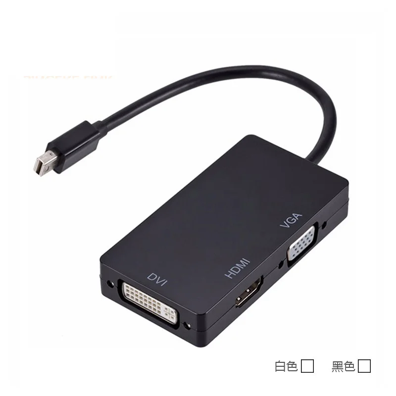

Кабель-переходник 3-в-1 Mini DP DisplayPort в HDMI/DVI/VGA для Apple MacBook, 20 шт./лот