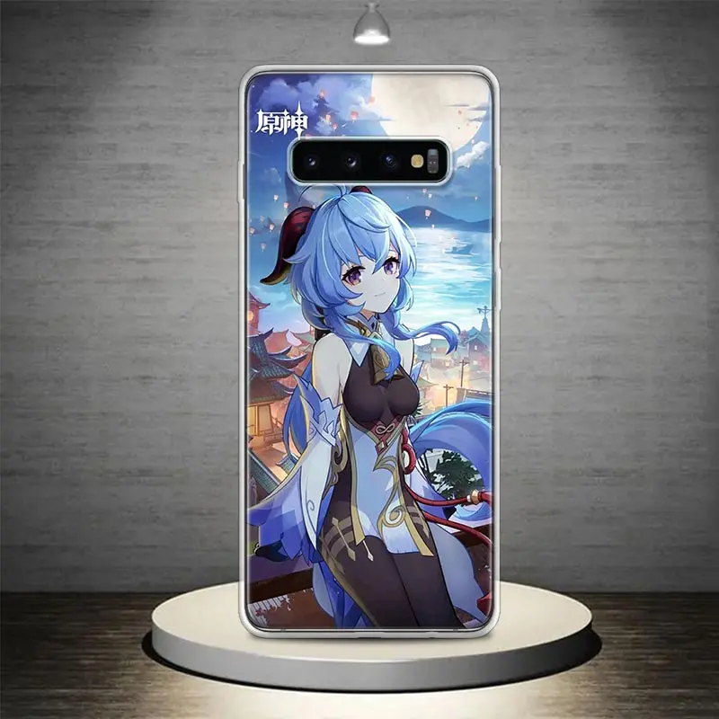 Чехол для телефона Genshin Impact Ganyu Samsung Galaxy S25 S24 S23 S22 Ultra S21 Plus S20 FE S10 S25U Soft Shell Capa Funda S2