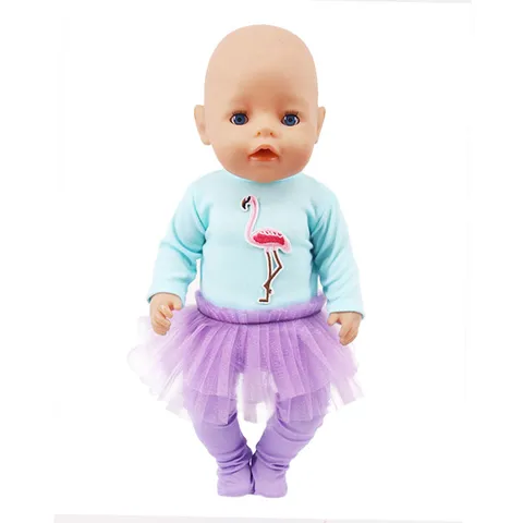 Одежда для куклы фиолетовая 43 см подходит для 18-дюймовой американской рождественской одежды для девочек 43 см куклы-Младенцы 17-дюймовые куклы для новорожденных