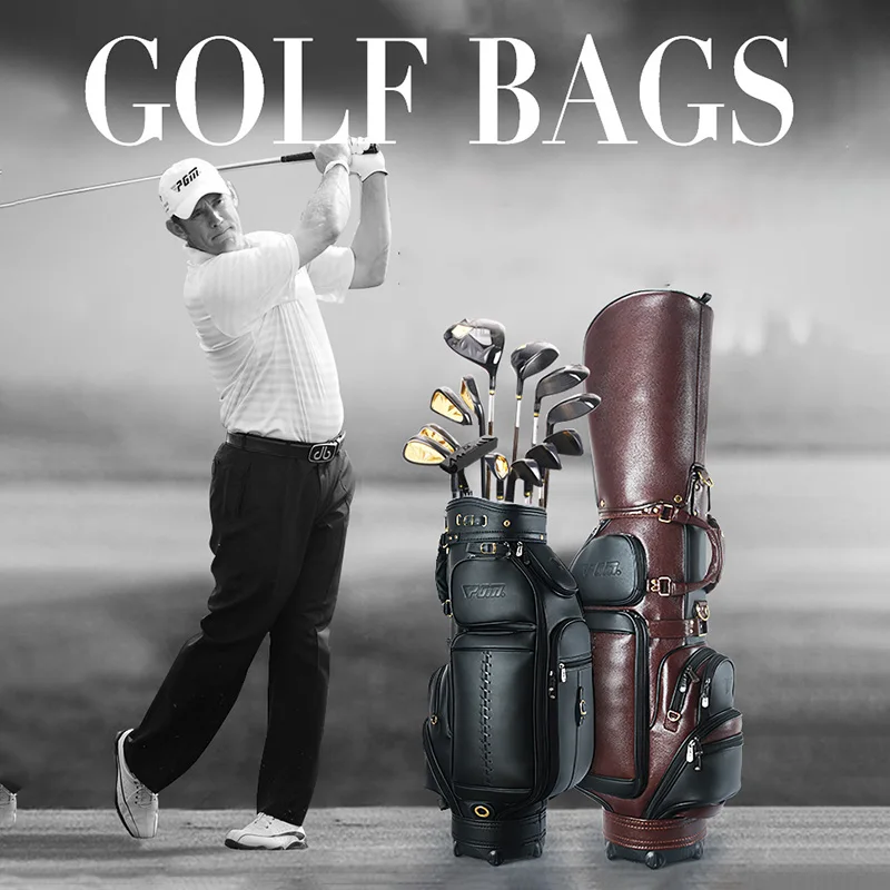 Golf Genuine Leather Bag Standard Ball Package High Quality Men Personalized Sport Golf Travel Cart Bag Custom Team Name PGM