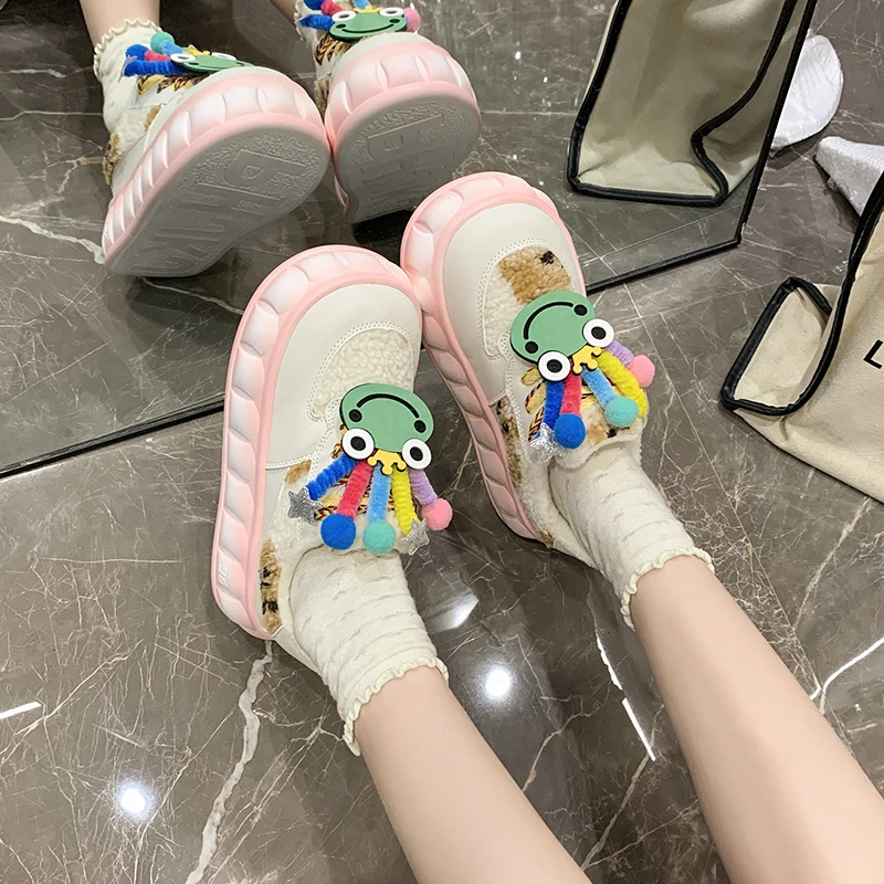 5 см Kawaii толстая подошва губка торт женская обувь для скейтбординга модная