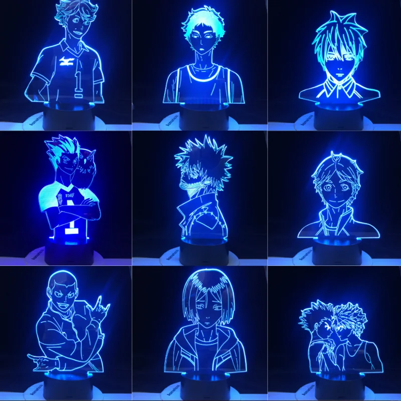 

City Hunter 3D night light LED7 colors, 16 colors dimming Manga 3D Mickey Night Light Only Acrylic Board