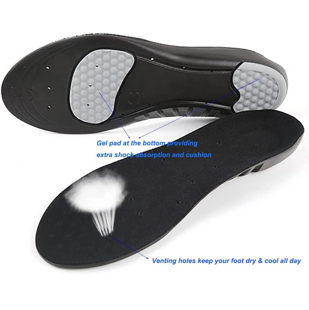Insoles Memory Foam Insoles Shoes Inserts for Men and Women Providing Arch Support Cushion Shock Absorption Relieve Foot Pain
