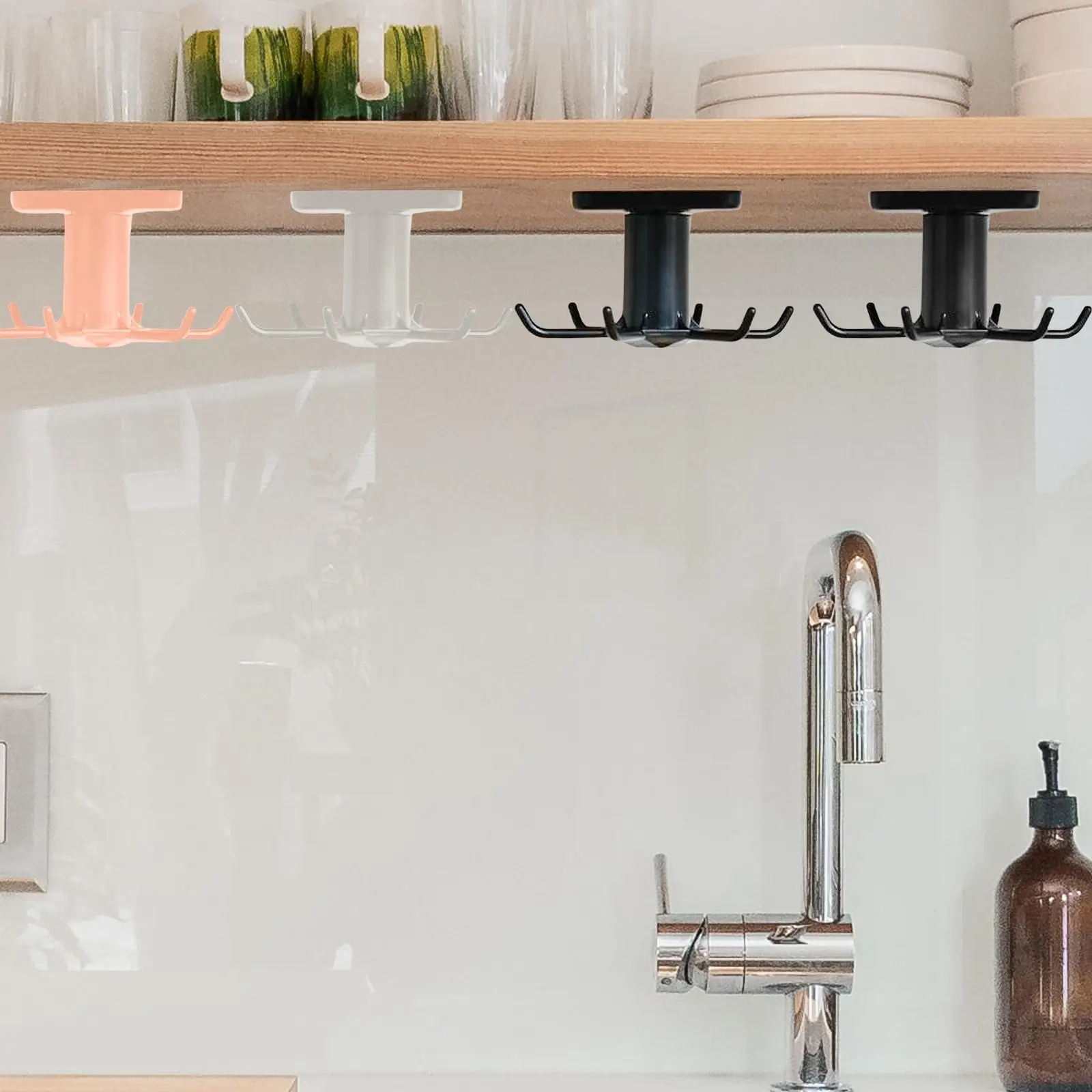 

Multipurpose Paste Hook 360 Degree Rotation Heavy Duty Flexible Hanging Organizer for Cabinet Bedroom Pantry Hotel Kitchen