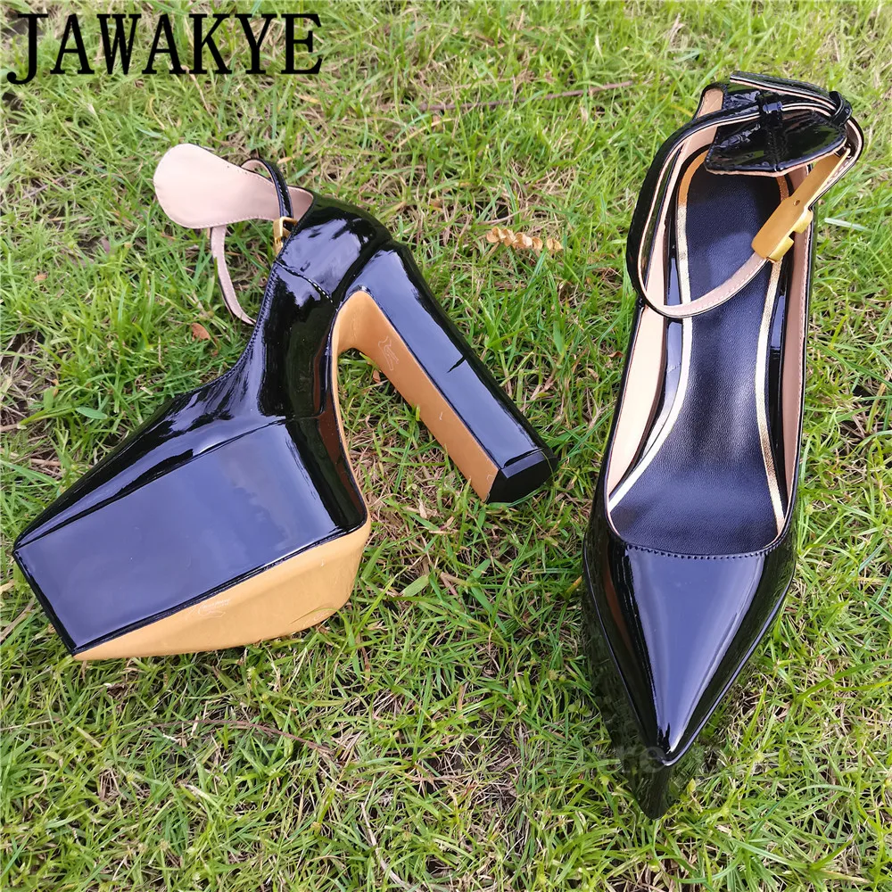 

Женские атласные туфли мэри джейн, модельные дизайнерские туфли на очень высоком каблуке и платформе, с ремешком на щиколотке и кристаллами, 2022