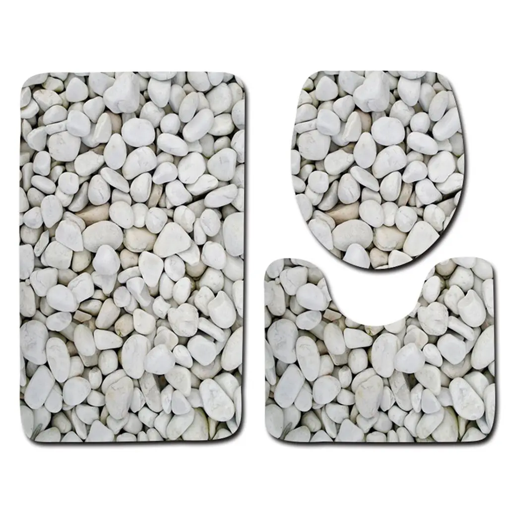 

Противоскользящий коврик для ванной комнаты с 3D рисунком камня, нескользящий коврик для ванной, дверные коврики, ковер для туалета, Товары д...