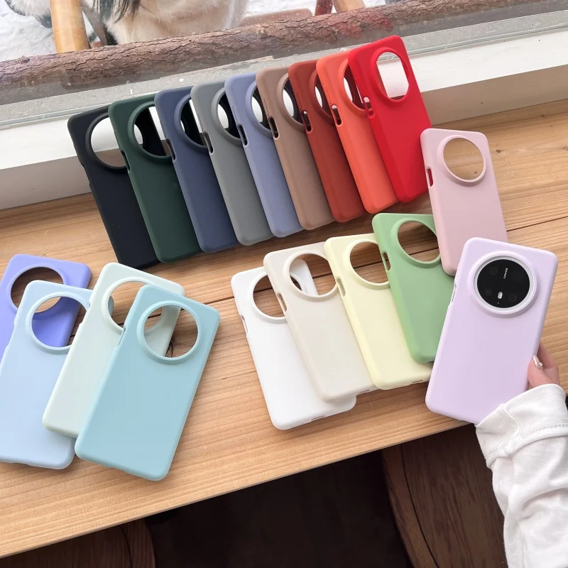 Фото Жидкий мягкий силиконовый чехол для телефона Huawei Mate 20 30 40 50 60 70 Pro Plus 30E 40E 50E, приятный для кожи противоударный защитный чехол №2
